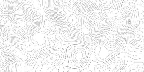 White abstract topography topology line map decorative vector background with black outline. topographic line contour map background, geographic grid map, vector illustration. © NAZMA