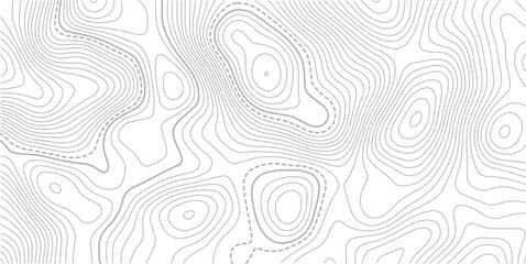 White abstract topography topology line map decorative vector background with black outline. topographic line contour map background, geographic grid map, vector illustration. © NAZMA