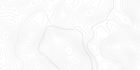 White abstract topography topology line map decorative vector background with black outline. topographic line contour map background, geographic grid map, vector illustration. © NAZMA