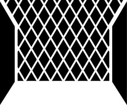 Silhouette Soccer Goal Net Icon for Match Day and Sports Arena