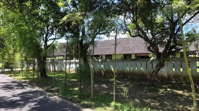 car ride along borobodur temple complex on Java Island