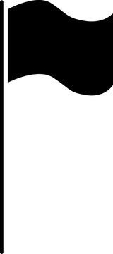 Silhouette Sports Flag Icon for Match Day and Fan Support