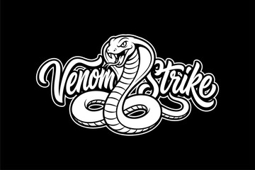 Fototapeta premium Venom Strike Cobra Logo Design.