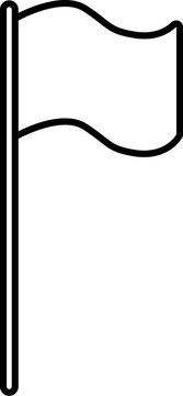 Outline Sports Flag Icon for Match Day and Fan Support