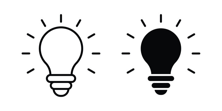 Solution lamp icon for your website and app ui designs