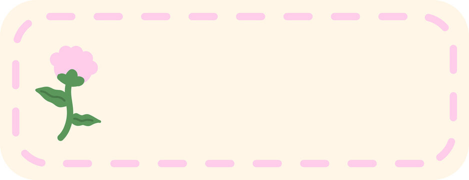 floral dotted name tag