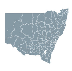 Obraz premium Map of New South Wales state