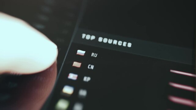Top origin countries list for incoming web traffic