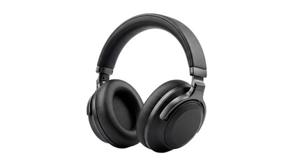 Black over ear headphones on black background studio photography © Pappu Canvas