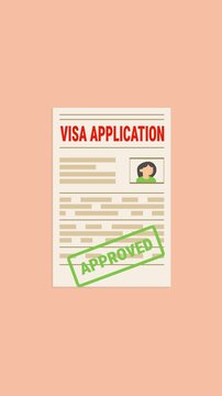 Visa application form . Application visa . Document for travel. Travel approval. Immigration visa