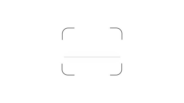 scanner icon animation. fingerprint biometric scanning animation. Biometric scanning showing neon fingerprint icon with fingerprint circle 4k video