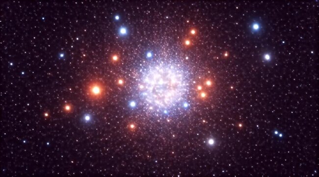 Space cosmic globular cluster star space galaxy astronomy night sky starlight nebula cosmos universe, dense ancient starfield deep space with glowing core, sparkling stellar halo and colorful