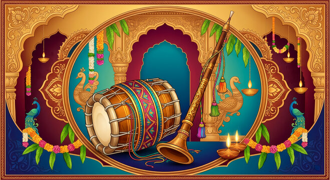 Nadaswaram, thavil, nadaswaram artist, thavil artist, traditional musicians, South Indian music, Tamil music, wedding music, Carnatic music, devotional music, classical music instrument, concert, folk