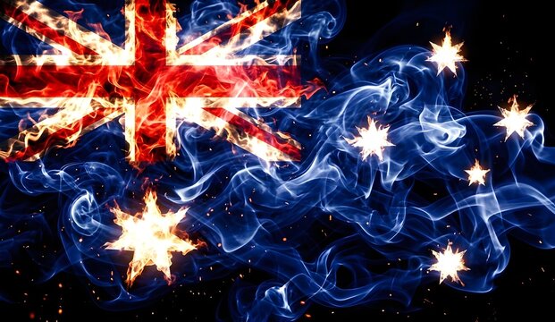 Flaming Flag of Australia