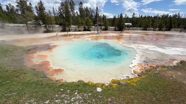 View of Silex Spring from the Fountain Paint Pot Trail, Lower Geyser Basin, Yellowstone