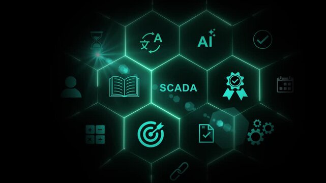 SCADA system Supervisory Control And Data Acquisition technology concept.