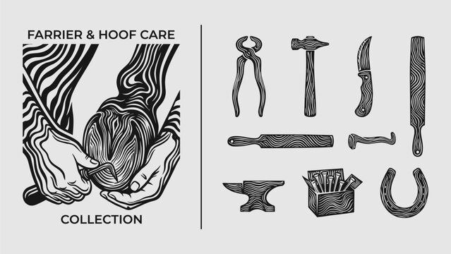Professional Equestrian Farrier Equipment and Blacksmith Tools