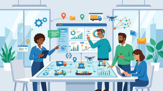 Smart Logistics and Supply Chain Planning with AI Dashboard and Drone Technology
