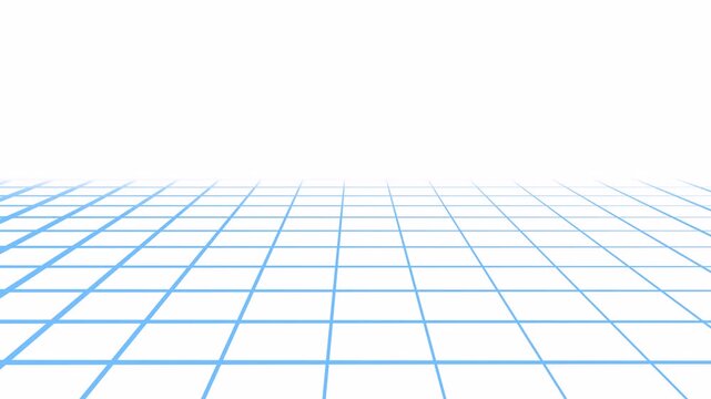 looping video with a white background and blue grid moving forward
