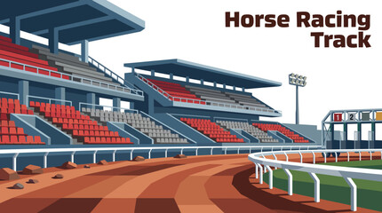 horse racing field stadium environment with professional equestrian competition outdoor arena athlete recreation tournament landscape for international racing events training performance and modern © Ethan