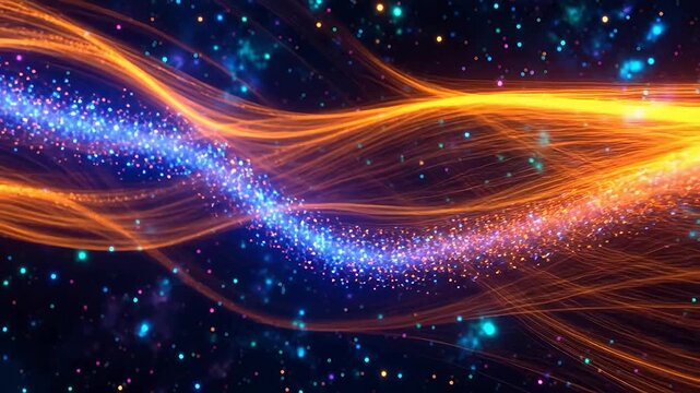 Visualizing Rhythms: The Cosmic Heartbeat in Abstract Motion
