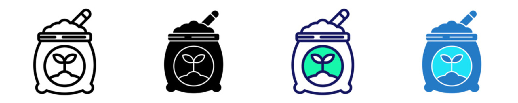 Organic Compost Icon Set Multiple Style Collection