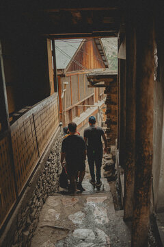 Traditional Kalash Architecture, Rustic Village Streets and Cultural Lifestyle in Chitral Pakistan