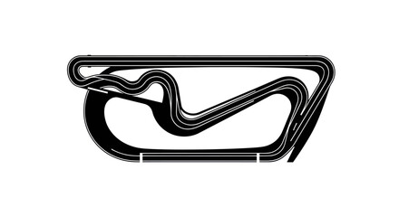 Naklejka premium Race Track Circuit Map Vector