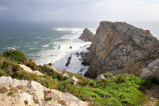 The Cabo Penas cape, the northerly territory of Asturias, Spain