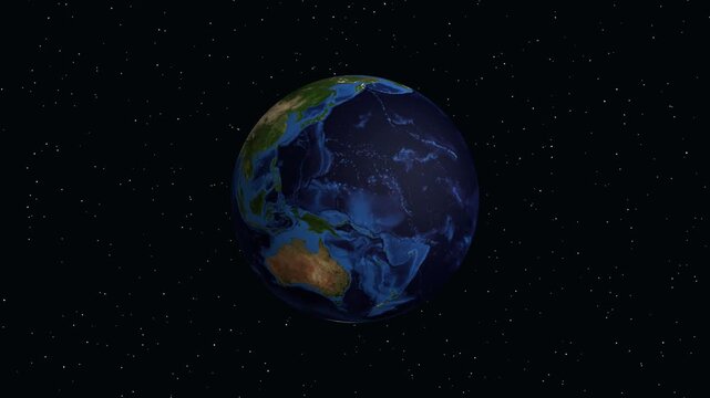 Animated Earth Zooming into Heidelberg Germany with Geographic Data Overlay