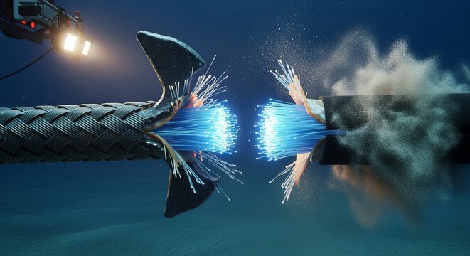 Seafloor Internet Cable Damage Ship Anchor Disruption Causes Major Communication Issues and Outages