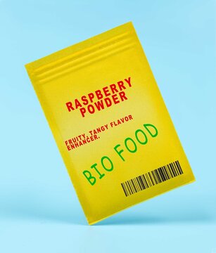 Freeze-dried raspberries powdered for a concentrated fruity