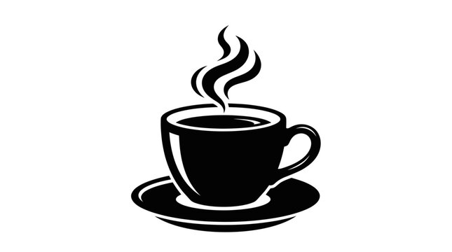 Steaming hot cup on saucer.