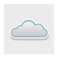 Obraz premium Flat design cloud icon with transparent background