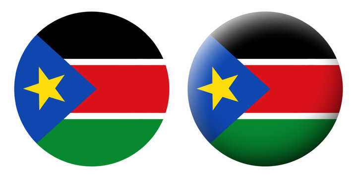 Vector illustration of South Sudan flag set on transparent background