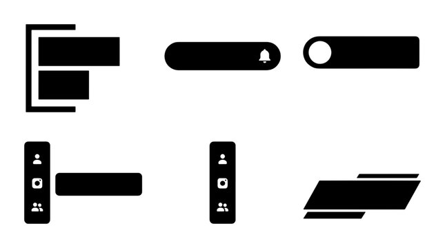 Black Lower Thirds Graphics, Modern Titles, Social Media Overlays, Video Elements, Broadcast Design