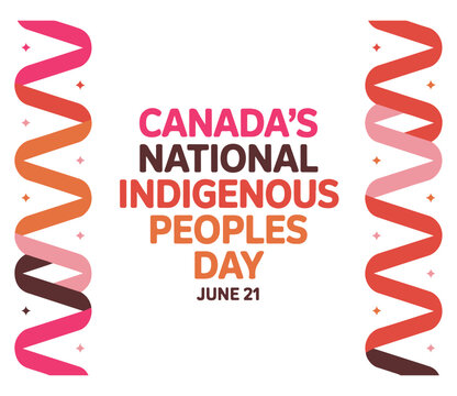 Canadas National Indigenous Peoples Day June 21 On a White background