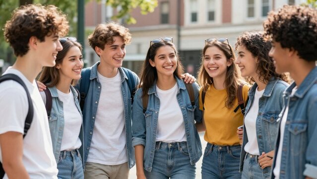 Cute Teen Friends Creating Meaningful Connections Through Shared Youth Experiences