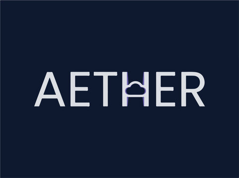 Aether logo on dark background.