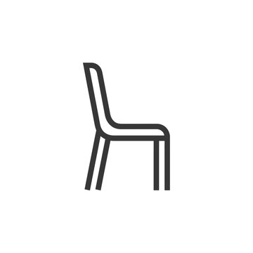 Modern chair with curved lines design.
