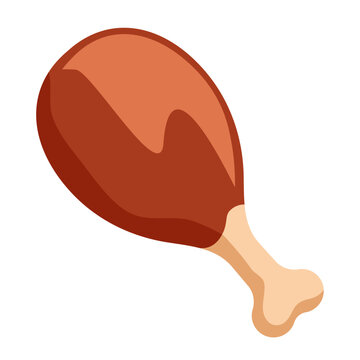 Chicken drumstick icon. Chicken leg
