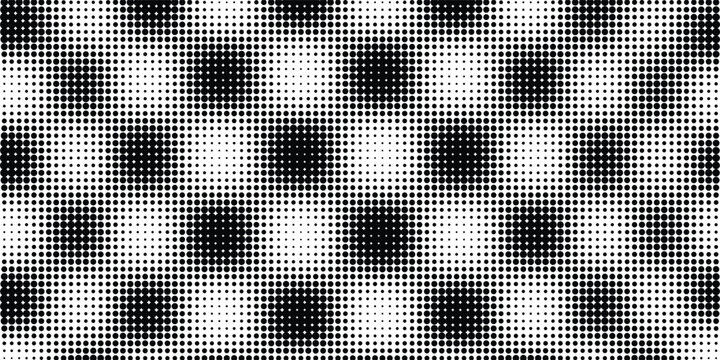 Halftone gradient. Dotted gradient, smooth dots spraying and halftones dot background seamless horizontal geometric pattern vector template set. unique dots modern circles