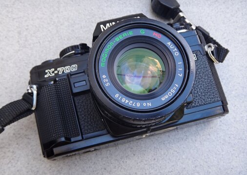 Minolta X-700 vintage film SLR camera with Maginon lens