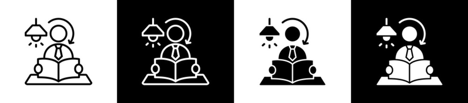 Learn Icon In Outline And Glyph Styles With Black And White Variations