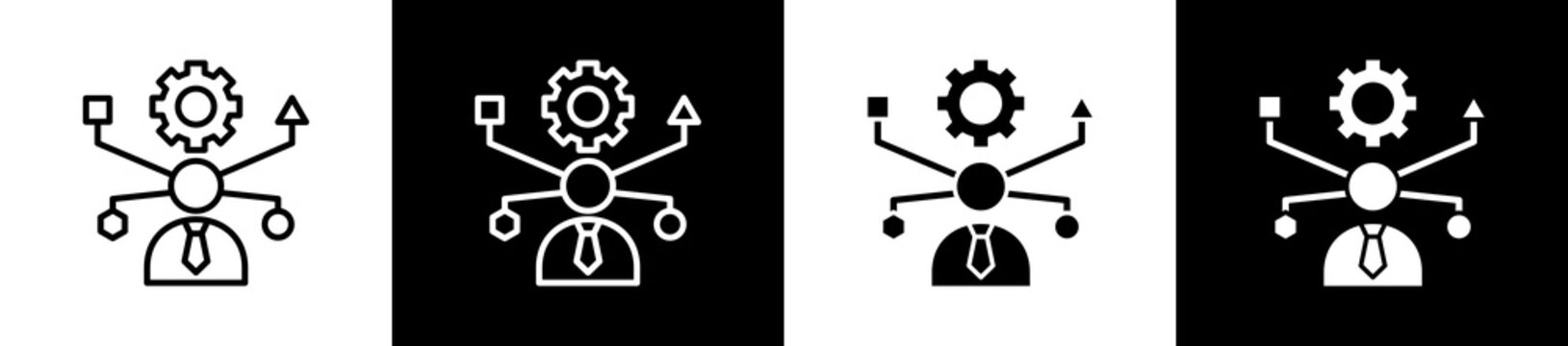 Adapt Icon In Outline And Glyph Styles With Black And White Variations