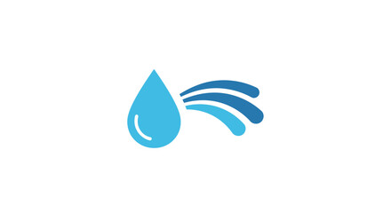 Fototapeta premium Graphic illustration of a water drop with spray effect, suitable for different concepts