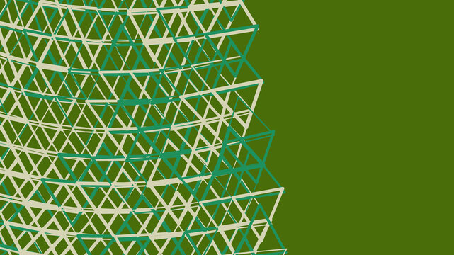 Abstract geometric triangular metal structure pattern