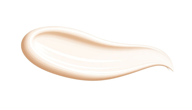 Closeup of beige foundation makeup smear.