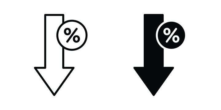 Percent down icon