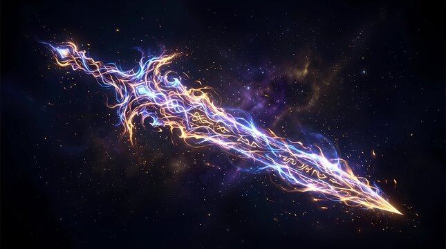 Abstract space background with stars, nebula, galaxy and glowing cosmic universe for text space